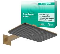 hansgrohe Raindance Alive Q ducha de techo 210/340 2jet, con brazo de ducha, 24550140, Color: Bronce cepillado