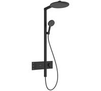 Hansgrohe Raindance Alive S conjunto de ducha a pared con termostato con rociador con efecto lluvia negro 24596670