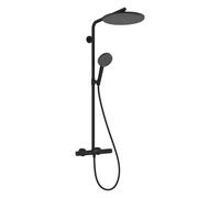 hansgrohe Raindance Alive S Puro Showerpipe 300 1jet EcoSmart+ con elemento Ecostat, 24594670, Color: negro mate
