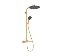 hansgrohe Raindance Alive S PURO sistema de ducha 300 EcoSmart de 1 chorro con elemento Ecostat, 24593140, Color: Bronce cepillado