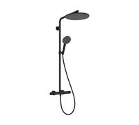 hansgrohe Raindance Alive S PURO sistema de ducha 300 EcoSmart de 1 chorro con elemento Ecostat, 24593670, Color: negro mate