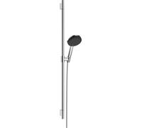 hansgrohe Raindance Alive Select+ S Conjunto de ducha 125 3jet EcoSmart con barra de ducha Unica S PURO 90 cm, 24603000, Color: cromado