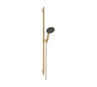 hansgrohe Raindance Alive Select S Conjunto de ducha 125 EcoSmart de 3 rociadores con barra de ducha Unica S PURO 90cm, 24603140, Color: Bronce cepillado