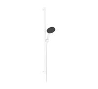 hansgrohe Raindance Alive Select S Conjunto de ducha 125 EcoSmart de 3 rociadores con barra de ducha Unica E PURO de 90 cm y soporte de ducha Easy Slide, 24601700, Color: Blanco mate