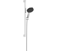 hansgrohe Raindance Alive Select S set de ducha 125, 3jet EcoSmart con barra de ducha Unica E PURO 65cm y soporte de ducha Easy Slide, 24600000, Color: cromado