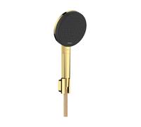 hansgrohe Raindance Alive Select S set de ducha 125, EcoSmart de 3 chorros con flexo de ducha textil Designflex 160cm, 24611990, Color: Óptica Oro Pulido