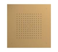 hansgrohe Raindance E - rociador de ducha integrado en el techo, ducha fija rectangular (400 x 400 mm), cabezal de ducha lluvia con 1 tipo de chorro, bronce cepillado, 26252140