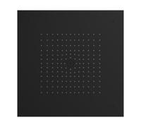 hansgrohe Raindance E - rociador de ducha max. 8 l/min (EcoSmart) integrado en el techo, ducha fija rectangular (400 x 400 mm), cabezal de ducha lluvia con 1 tipo de chorro, negro mate, 26253670