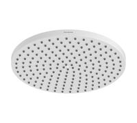 hansgrohe Raindance S - rociador de ducha ahorro de agua (EcoSmart+), ducha fija (240 mm), cabezal de ducha lluvia con 1 tipo de chorro (PowderRain) para conexión pared y techo, blanco mate, 28821700