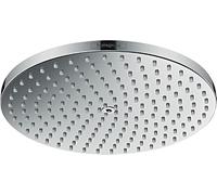 hansgrohe Raindance S - rociador de ducha ahorro de agua (EcoSmart), ducha fija redondo (240 mm), cabezal de ducha lluvia con 1 tipo de chorro (PowderRain) para conexión pared y techo, cromo, 27624000
