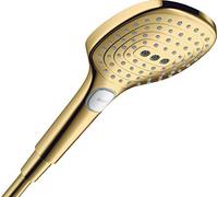 Hansgrohe Raindance Select E Ducha de mano 120 3 tipos de chorro, color oro pulido, 26520990