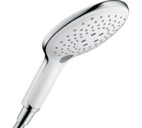Ducha teléfono hansgrohe Raindance Select S 150 3 funciones EcoSmart, 28588400, Color: Cromado / Blanco