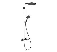 Hansgrohe Raindance Select S Sistema de ducha con termostato 240 1 tipo de chorro PowderRain, negro mate, 27633670