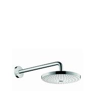 hansgrohe Raindance Select S240 Cabezal de ducha de 2 chorros con brazo de ducha de 390 mm, 26466400, Color: Blanco / Cromo
