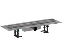 hansgrohe RainDrain Compact, compact set completo de desagüe lineal de ducha, canaleta ducha 600mm alicatable, canal de drenaje para instalación estándar