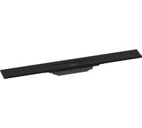 hansgrohe RainDrain Flex 56050670 - Juego completo de desagüe de ducha (700, se puede acortar para montaje en pared, canal negro mate, 70 cm)