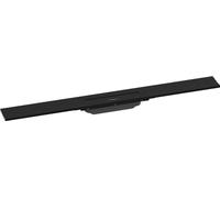 hansgrohe RainDrain Flex set completo canal de ducha 800mm curable para montaje en pared, 56051670, Color: Negro Mate