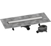 hansgrohe RainDrain Go kit completo canal de ducha 600, antirretorno, para instalación estándar/plana, 56271800, Color: acero inoxidable pulido