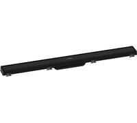 hansgrohe RainDrain Match set canal de ducha 800mm con marco ajustable en altura, 56038670, Color: Negro Mate