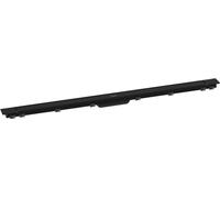 hansgrohe RainDrain Match Plus - Juego de canalón de ducha, canalón de 1200 mm, desagüe de suelo ducha con marco de altura ajustable, color negro mate