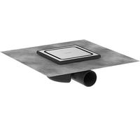 hansgrohe RainDrain Spot, set completo de desagüe, desagüe ducha cuadrado 15 x 15cm, acabado de acero inoxidable