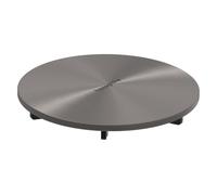 hansgrohe RainDrain Staro 60058340 - Juego completo de desagüe para plato de ducha, tapa de desagüe de ducha de 90 mm, cuerpo base necesario se vende por separado, cromo negro cepillado
