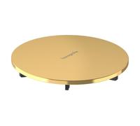 hansgrohe RainDrain Staro 60058990 - Juego completo de desagüe para plato de ducha, tapa de desagüe de ducha de 90 mm, cuerpo base necesario se vende por separado, aspecto dorado pulido
