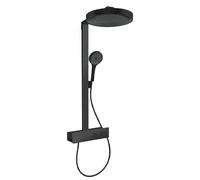 hansgrohe Rainfinity sistema de ducha 360, 1 tipo de chorro, ShowerTablet 350, 26853670, Color: Negro Mate