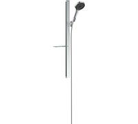 hansgrohe Rainfinity shower set 130 3jet con barra de ducha de 90 cm y jabonera, cromo, 27671000