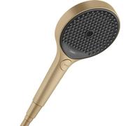 hansgrohe Rainfinity - ducha de mano max. 6 l/min (EcoSmart+), alcachofa de ducha con 3 tipos de chorro, cabezal de ducha redondo, con sistema antical, bronce cepillado, 26862140