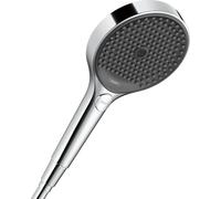 hansgrohe Rainfinity - ducha de mano max. 6 l/min (EcoSmart+), alcachofa de ducha con 3 tipos de chorro (PowderRain), cabezal de ducha redondo, con sistema antical, cromo, 26862000