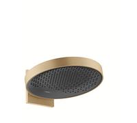 hansgrohe Rainfinity Rociador de ducha 360, 1 tipo de chorro PowderRain, ducha mural, bronce cepillado, 26230140