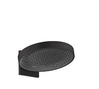 hansgrohe Rainfinity Rociador de ducha 360, 1 tipo de chorro PowderRain, ducha mural, negro mate, 26230670