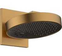 hansgrohe Rainfinity - rociador de ducha con brazo de ducha, ducha fija redondo (250 mm), cabezal de ducha lluvia con 3 tipos de chorro para conexión pared, bronce cepillado, 26232140