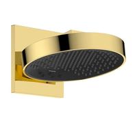 hansgrohe Rainfinity - rociador de ducha max. 8 l/min (EcoSmart) con brazo de ducha, ducha fija redondo (250 mm), cabezal de ducha con 3 tipos de chorro, color oro pulido, 26233990