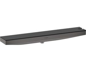 hansgrohe Rainfinity, toma de agua con soporte de ducha y repisa ducha, soporte ducha pared a la derecha y estantería ducha 50cm, cromo negro cepillado