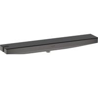 hansgrohe Rainfinity, toma de agua con soporte de ducha y repisa ducha, soporte ducha pared a la izquierda y estantería ducha 50cm, cromo negro cepillado