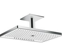 Hansgrohe Rainmaker Select ducha con efecto lluvia 46.6x30 cm rectangular cromo-blanco 24016400