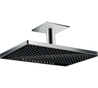 Hansgrohe Rainmaker Select ducha con efecto lluvia 46.6x30 cm rectangular cromo-negro 24004600
