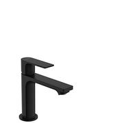 hansgrohe Rebris E Grifo monomando de lavabo 110 con vaciador automático, negro mate, 72557670