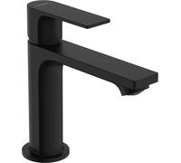 hansgrohe Rebris E mezclador monomando de lavabo 110 CoolStart con juego de desagüe, 133 mm de proyección, 72559670, Color: negro mate