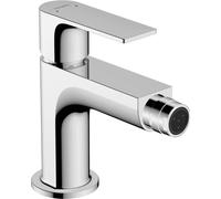 hansgrohe Rebris E mezclador monomando de bidé con desagüe metálico, proyección de 120 mm, 72213000, Color: cromado