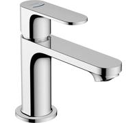 hansgrohe Rebris S grifo de columna 80 con maneta, conexión de agua fría, sin juego de desagüe, proyección 121 mm, 72503000, Color: cromado