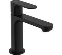 hansgrohe Rebris S mezclador monomando de lavabo 110 CoolStart con desagüe automático, 133 mm de proyección, 72519670, Color: Negro Mate