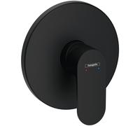 Hansgrohe Grifo de ducha empotrado Rebris S, mezclador monomando para iBox universal, negro mate