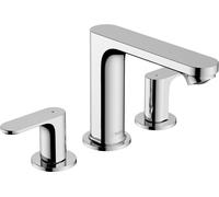 Hansgrohe Mezclador de lavabo Rebris S 3 agujeros, cromo, vaciador automático, proyección 134 mm