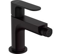 hansgrohe Rebris S hansgrohe Rebris S mezclador monomando para bidé con juego de desagüe, proyección de 120 mm, 72210670, Color: negro mate