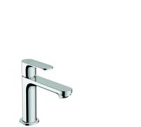 hansgrohe Rebris S mezclador monomando de lavabo 110 CoolStart water-saving+, con desagüe automático, 133 mm de proyección, 72588000, Color: cromado