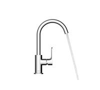 hansgrohe Rebris S mezclador monomando de lavabo 210, caño giratorio, con juego de desagüe, proyección de 154 mm, 72536000, Color: cromado