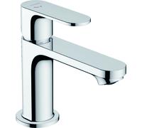 hansgrohe Rebris S mezclador monomando de lavabo 80 CoolStart water-saving+, con juego de desagüe, proyección 121 mm, 72586000, Color: cromado